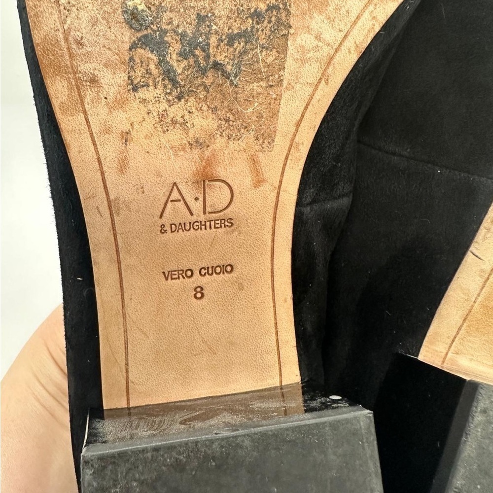 Anthropologie AD & Daughters Calf Hair Greyan Square Toe Slip On Shoe Sz 8.0 - Picture 11 of 12